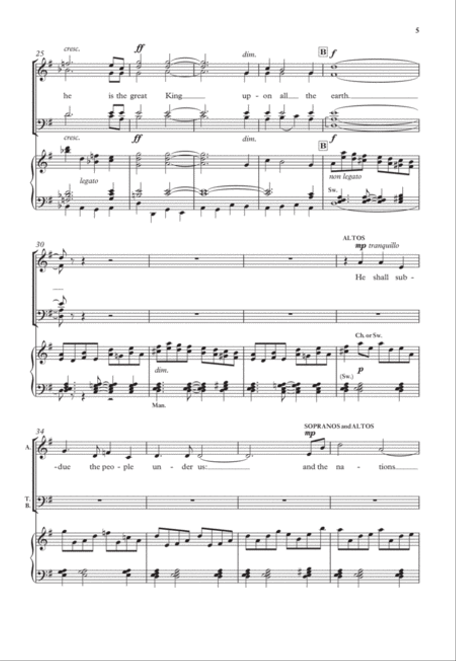 O clap your hands O clap your hands 4-Part scores gallery preview page 5