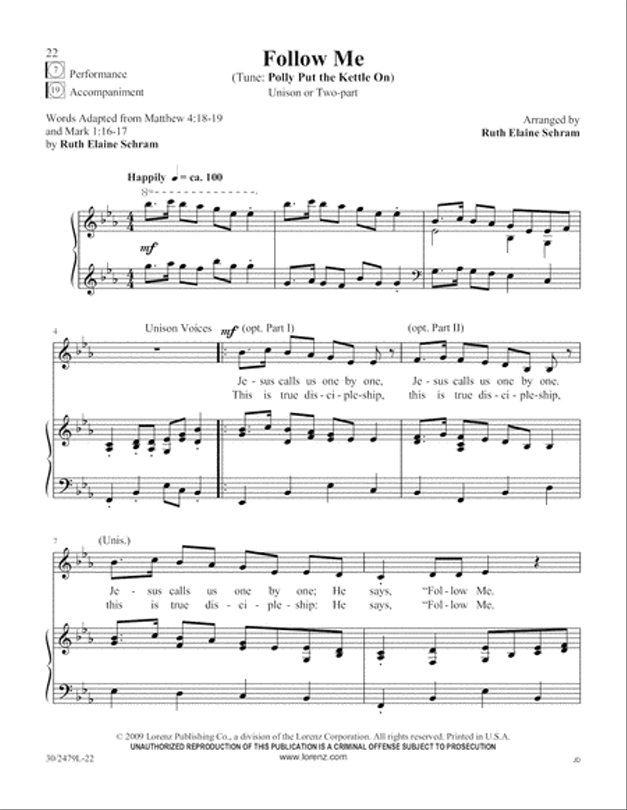 Scripture Songs Unison Choir scores gallery preview page 23