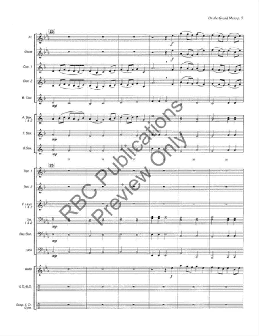 On The Grand Mesa Concert Band scores gallery preview page 8