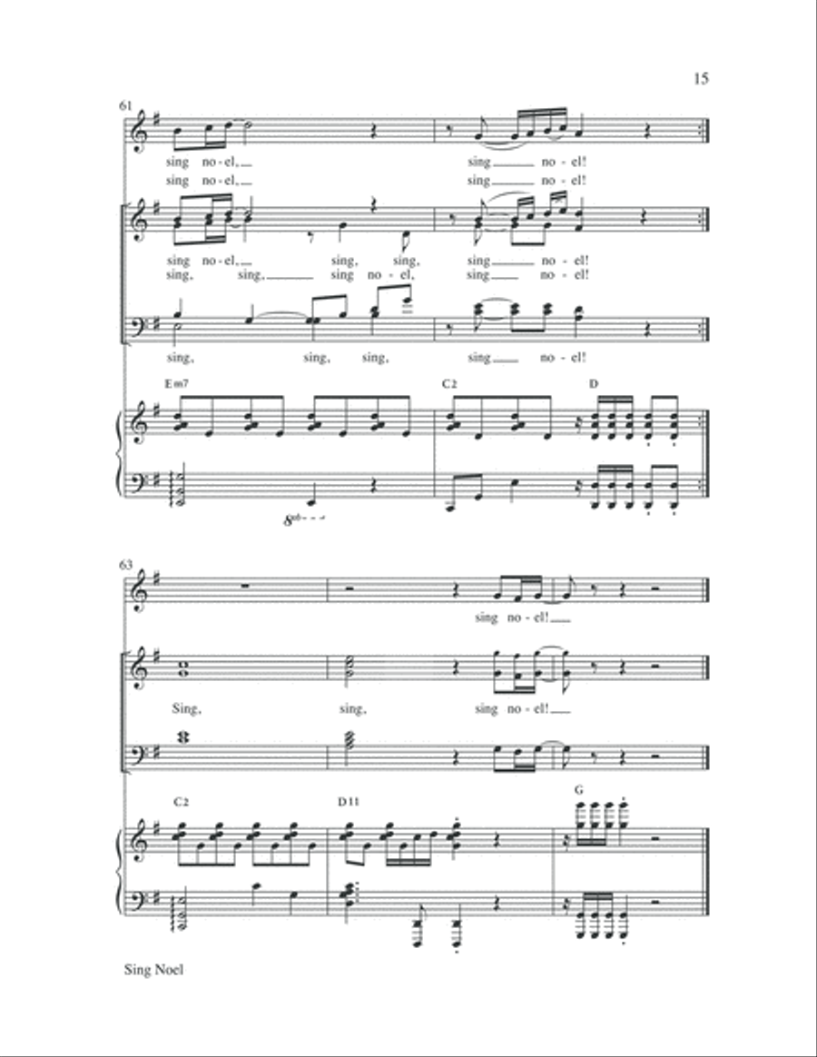 Sing Noel Sing Noel 4-Part scores gallery preview page 15
