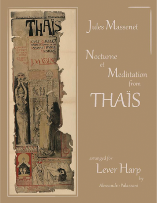 Book cover for Nocturne et Meditation from THAIS - for lever harp