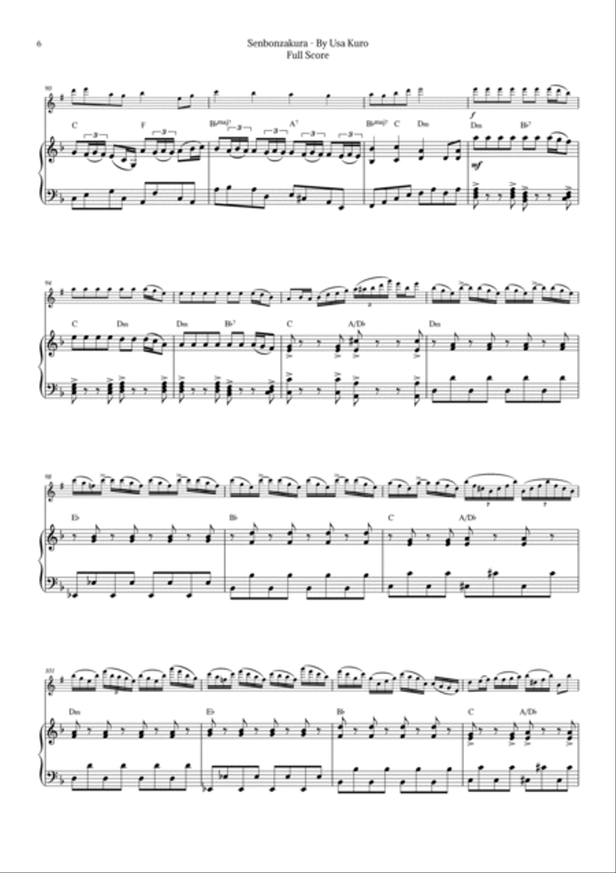Senbonzakura Chamber Music scores gallery preview page 6