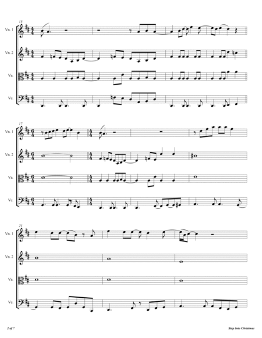 Step Into Christmas Step Into Christmas String Quartet scores gallery preview page 3