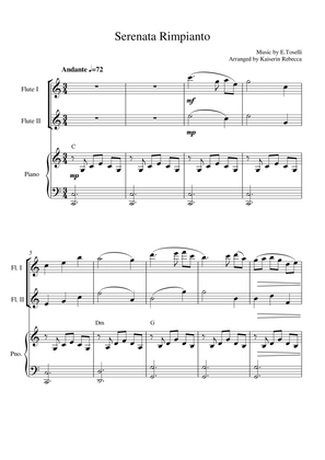 Book cover for Serenata Rimpianto (Op.6 No.1) (for flute duet and piano accompaniment)