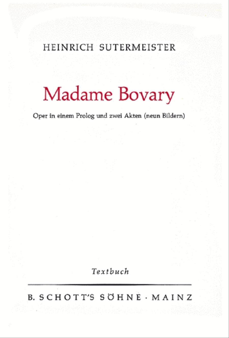Sutermeister H Madame Bovary (d) TB scores gallery preview page 1