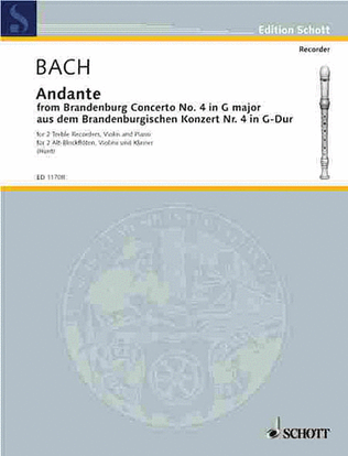 Andante from Brandenburg Concerto No. 4 in G, BWV 1049