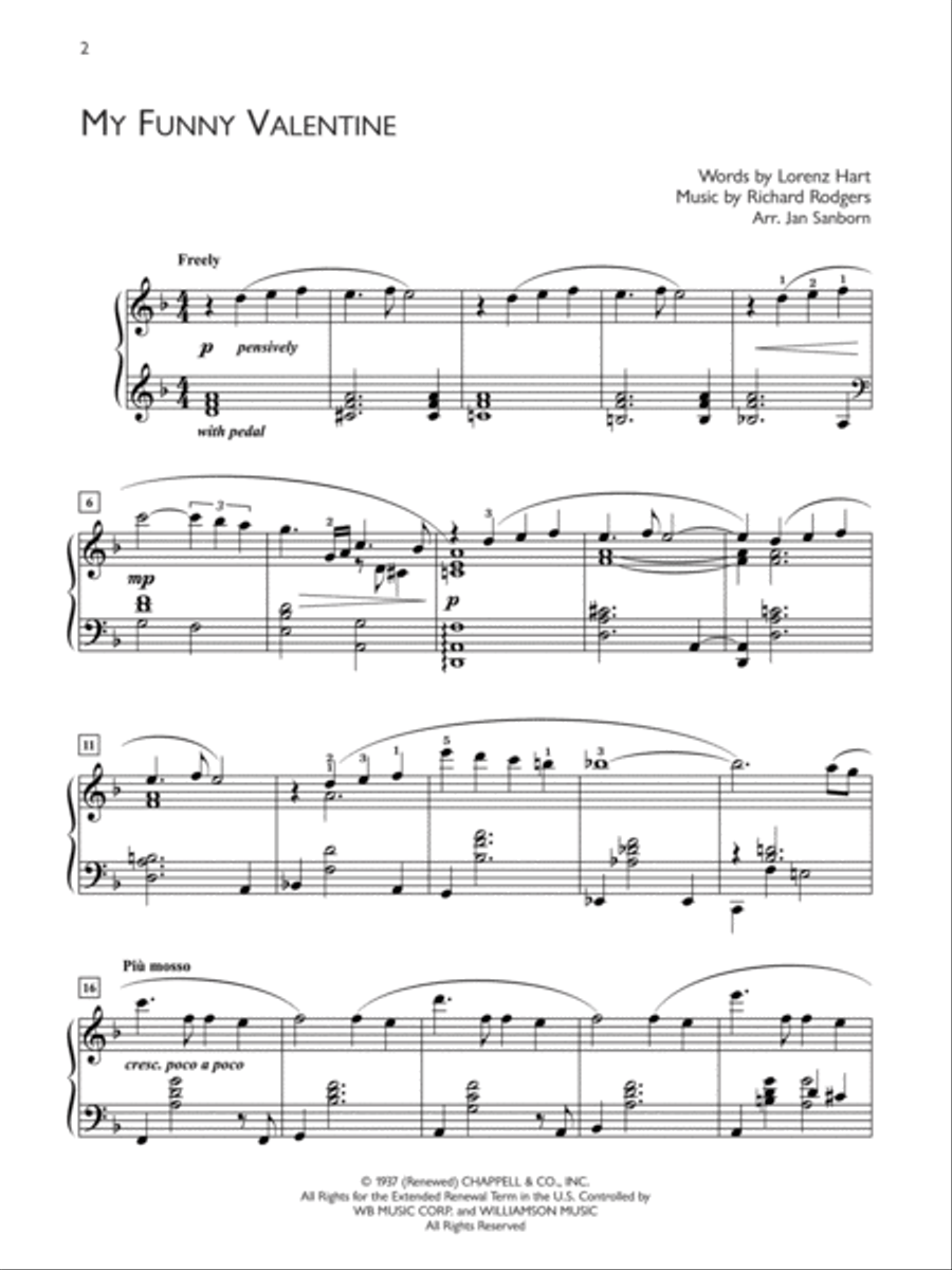 Popular Performer -- Rodgers and Hart Piano Solo scores gallery preview page 2