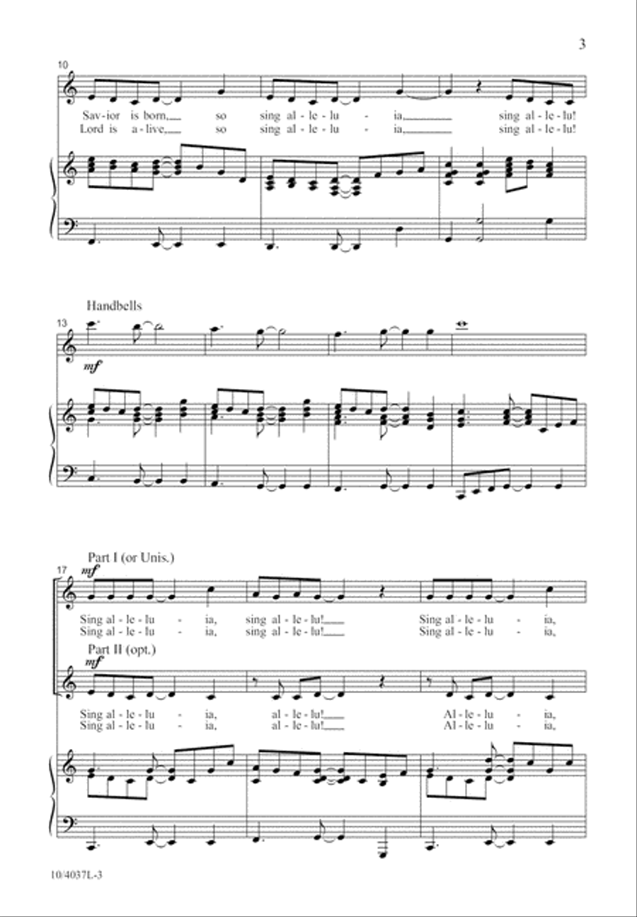 Sing Allelu Sing Allelu Unison Choir scores gallery preview page 3