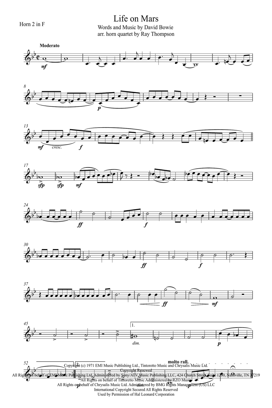 Life On Mars Brass Ensemble scores gallery preview page 4