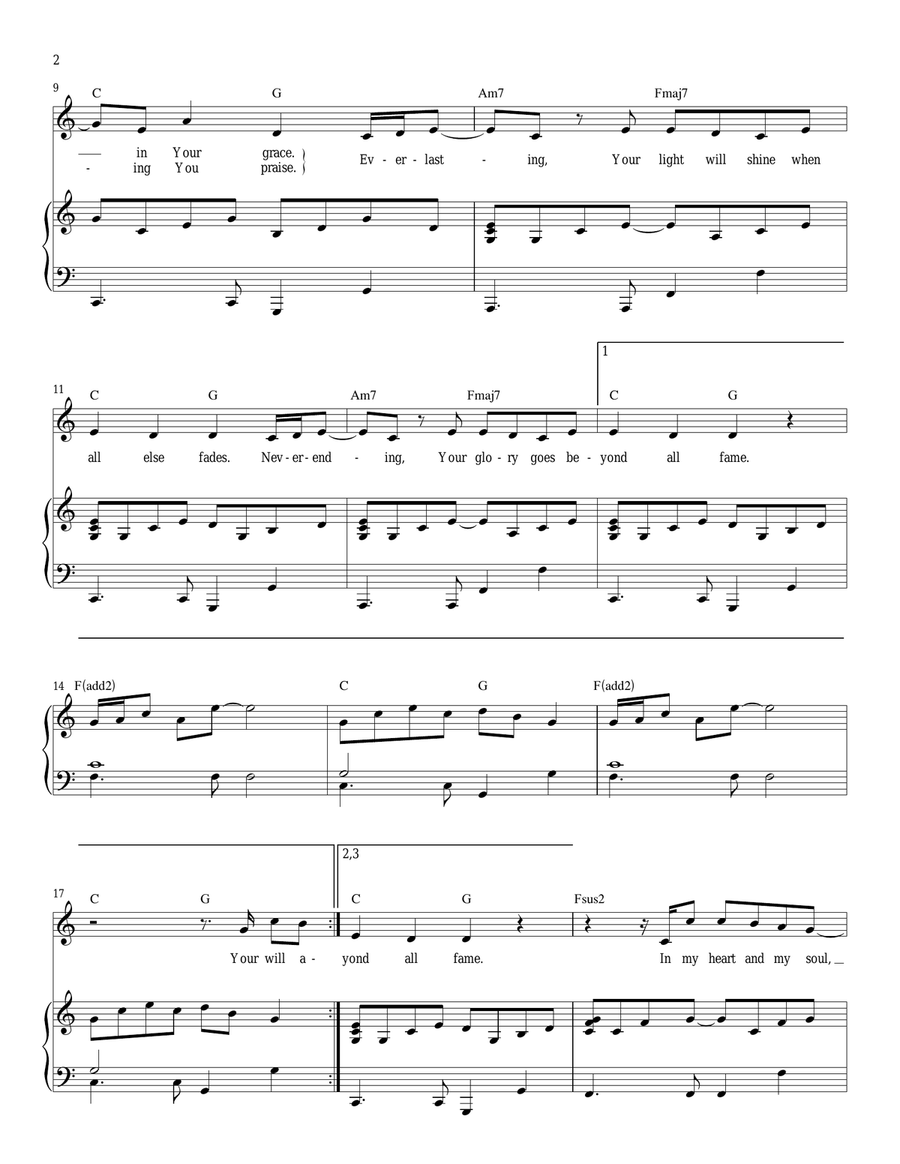 From The Inside Out Piano, Vocal scores gallery preview page 2