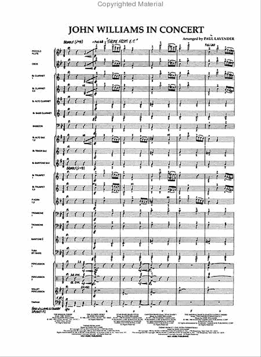 John Williams in Concert Concert Band scores gallery preview page 2
