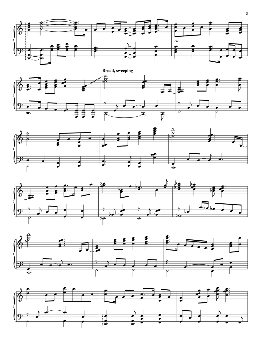Out There (from Disney's The Hunchback Of Notre Dame) Piano Solo scores gallery preview page 3