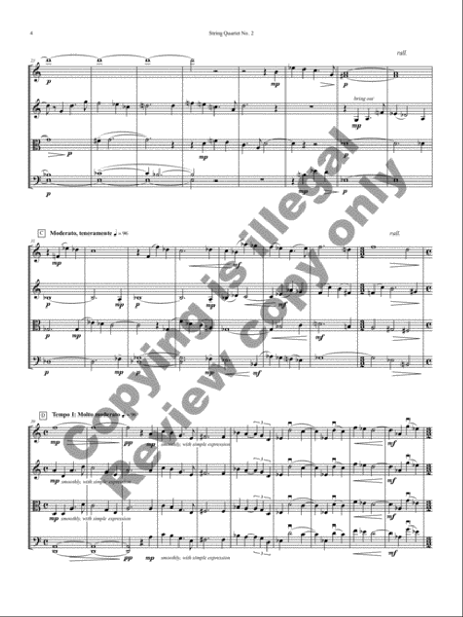 String Quartet No. 2 String Quartet scores gallery preview page 25