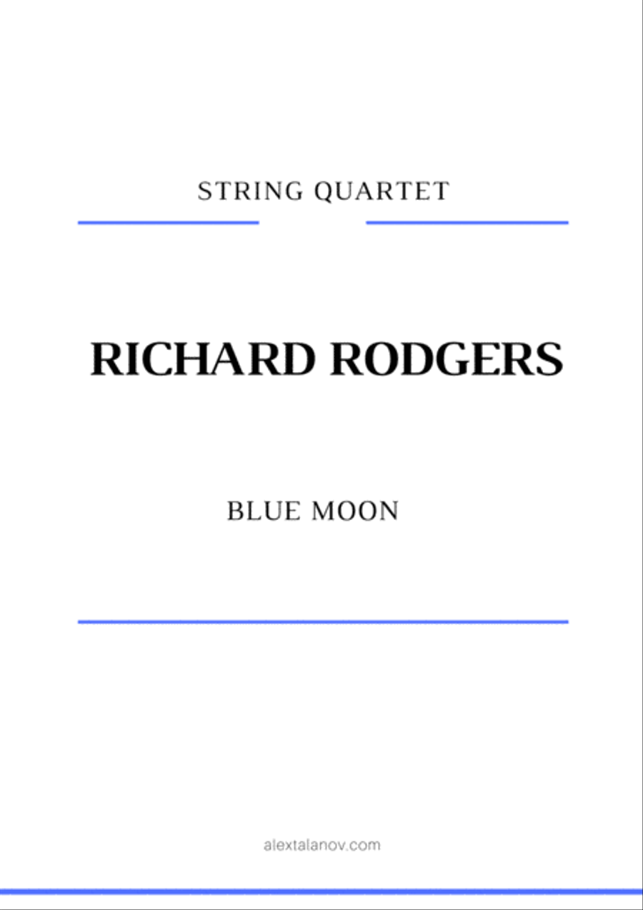 Blue Moon String Quartet scores gallery preview page 1