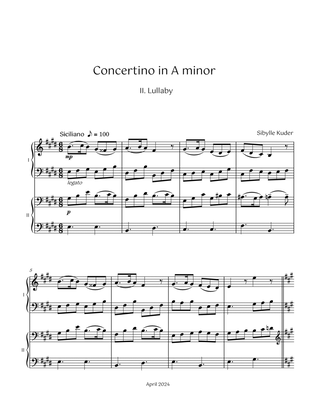 Concertino in A minor for Piano II. Lullaby