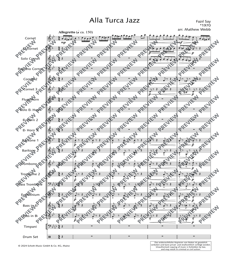 Alla Turca Jazz Brass Band scores gallery preview page 5