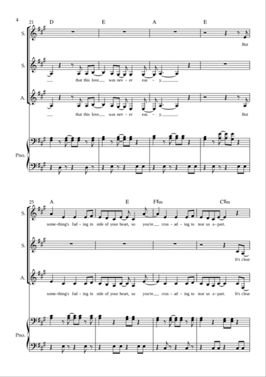 Let Me Down Easy SSA scores gallery preview page 4