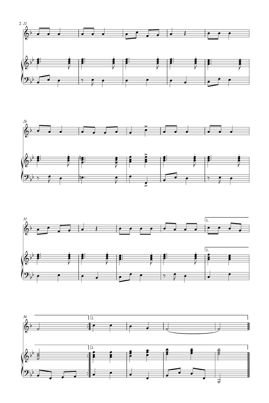 Jingle Bells Jingle Bells Horn scores gallery preview page 2