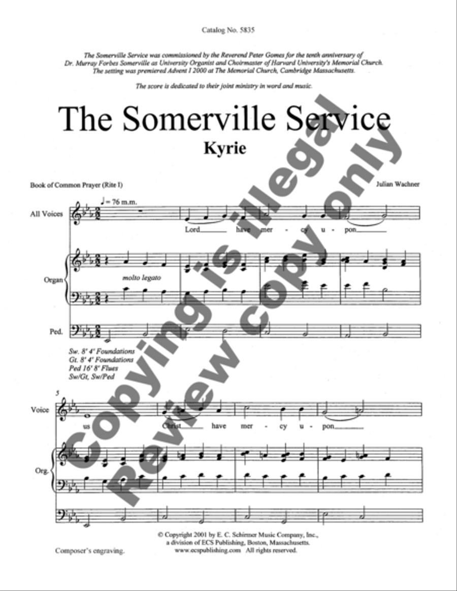 The Somerville Service (Communtion Service Mass) Choir scores gallery preview page 8