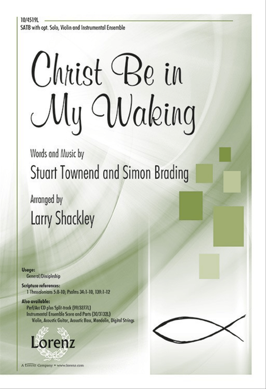 Christ Be in My Waking 4-Part scores gallery preview page 1