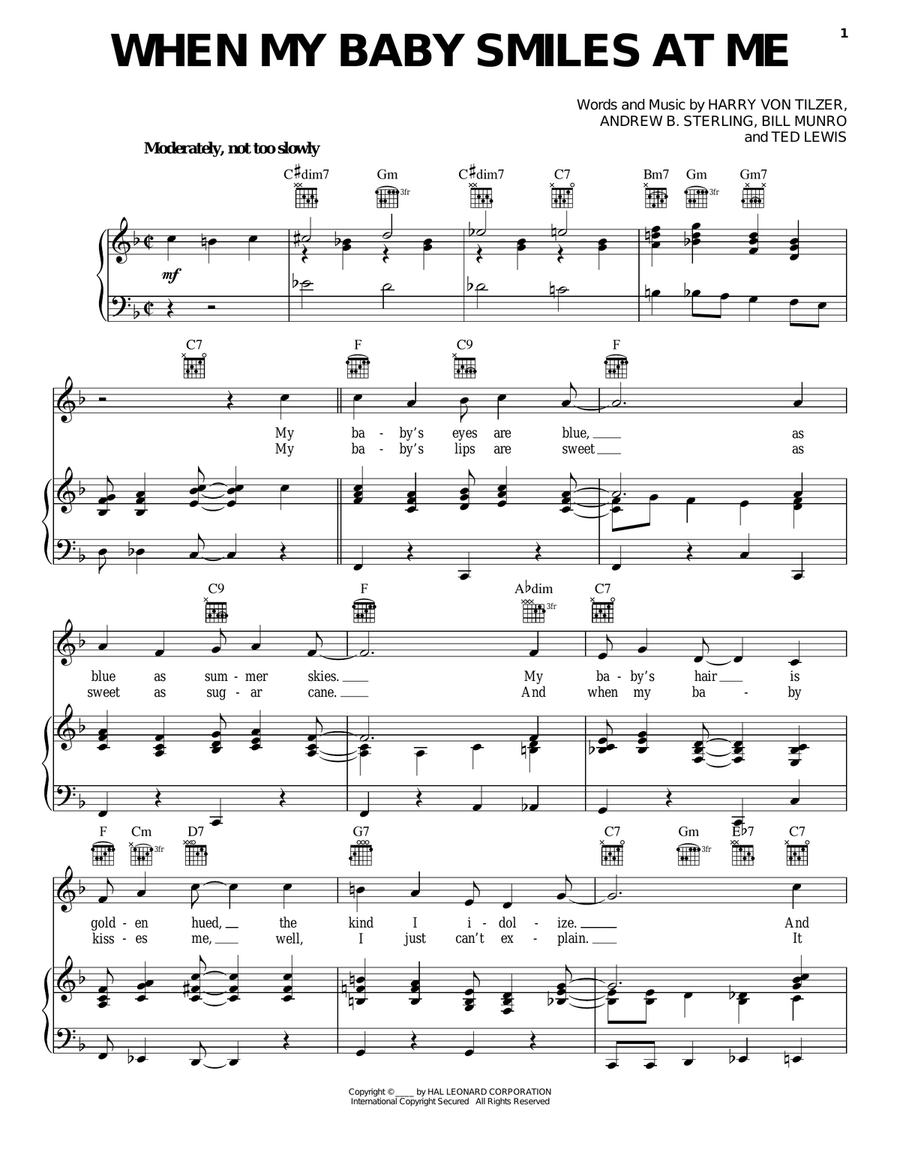 When My Baby Smiles At Me Guitar scores gallery preview page 1