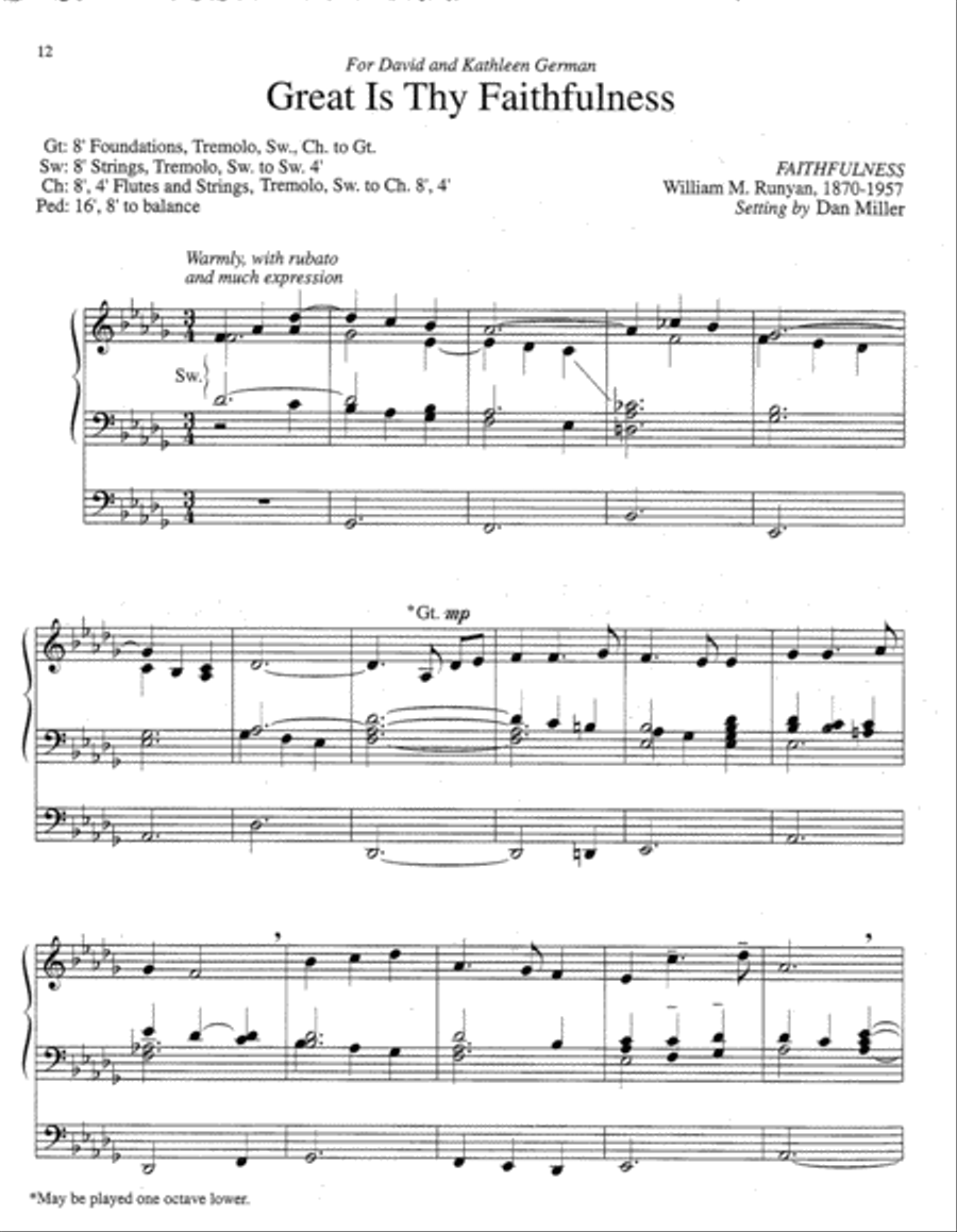 Three Gospel Favorites for Organ Organ Solo scores gallery preview page 4