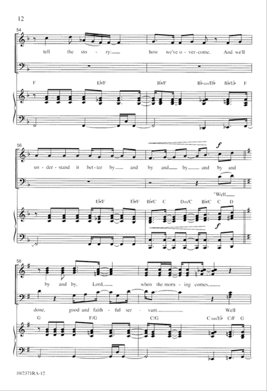Well Done Good and Faithful Servant 4-Part scores gallery preview page 12