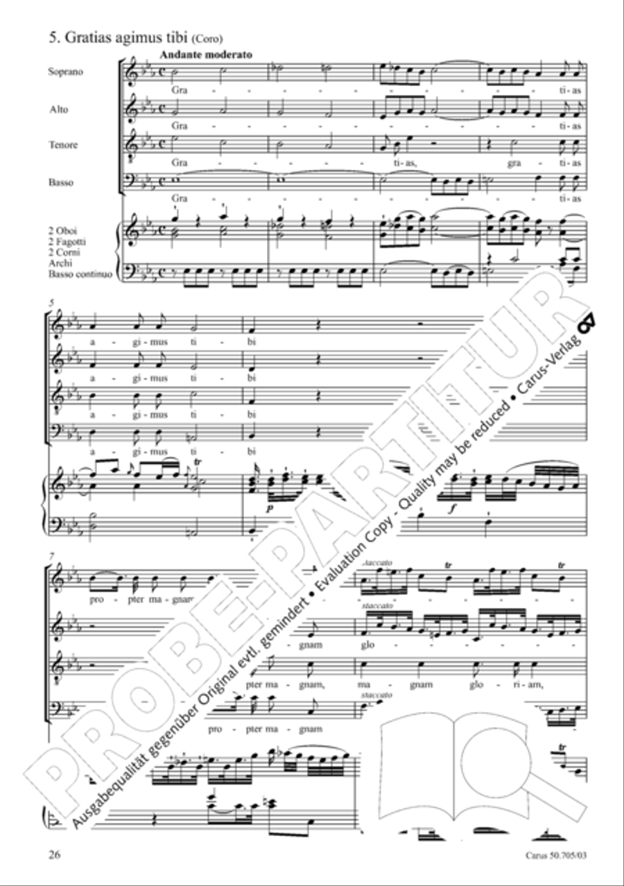 Missa in g. Hasse-Werkausgabe IV/3 4-Part scores gallery preview page 35