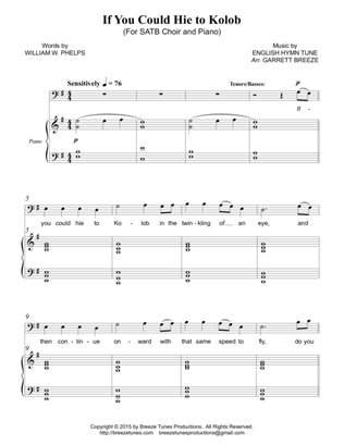 Book cover for If You Could Hie to Kolob (SATB)