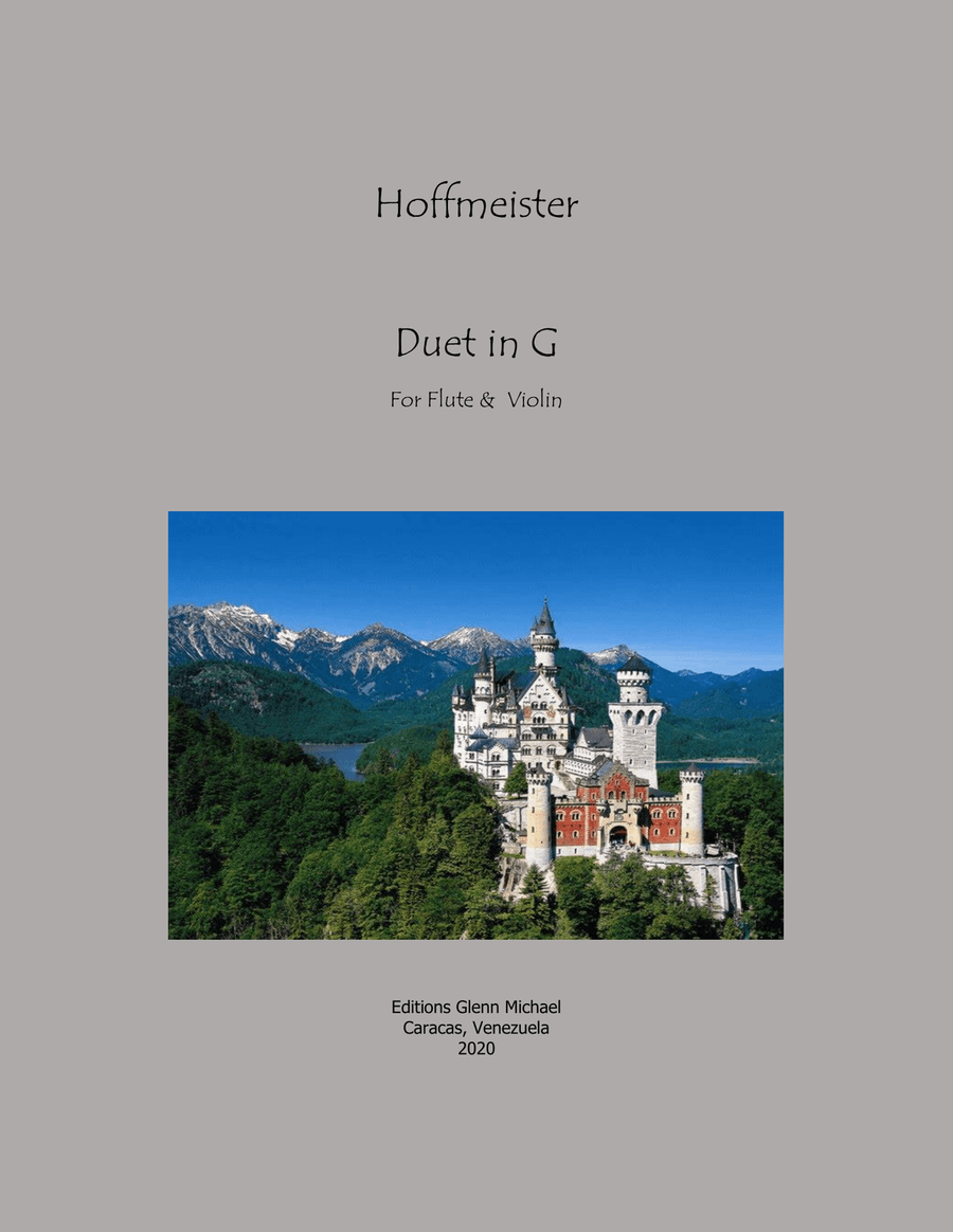 Hoffmeister Duet for Flute & Violin in G Flute scores gallery preview page 1