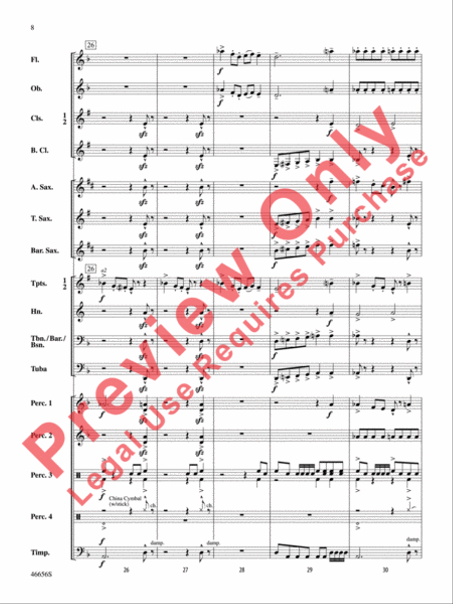 Cha'La Concert Band scores gallery preview page 9