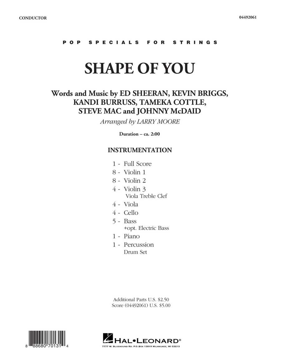 Shape of You - Conductor Score (Full Score) Orchestra scores gallery preview page 1