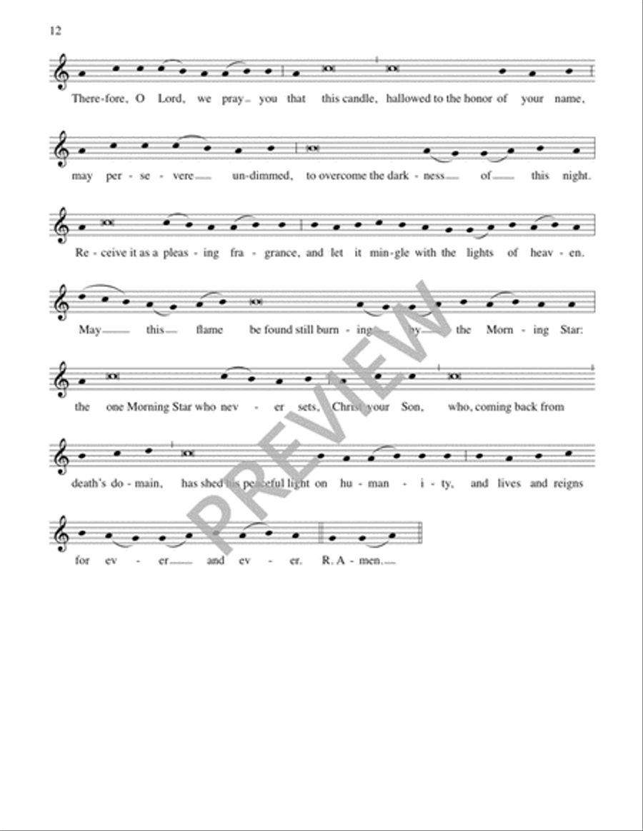 Exsultet: Easter Proclamation Unison Choir scores gallery preview page 14