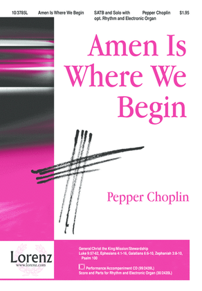 Book cover for Amen Is Where We Begin