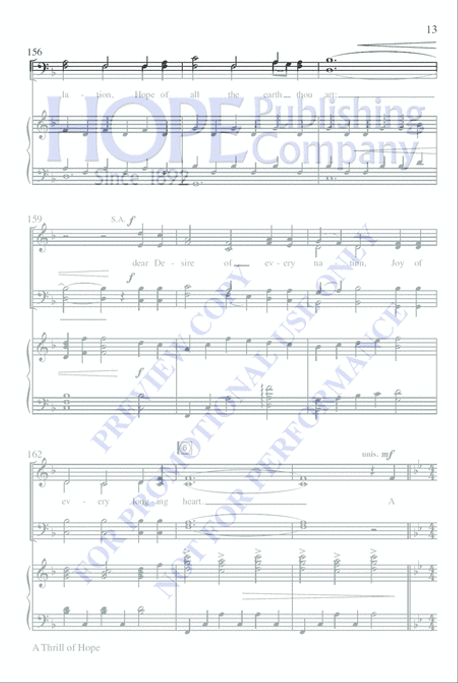 A Thrill of Hope Choir scores gallery preview page 17