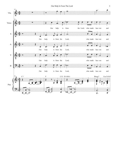 Our Help Is From The Lord (for Solo & SATB) image number null