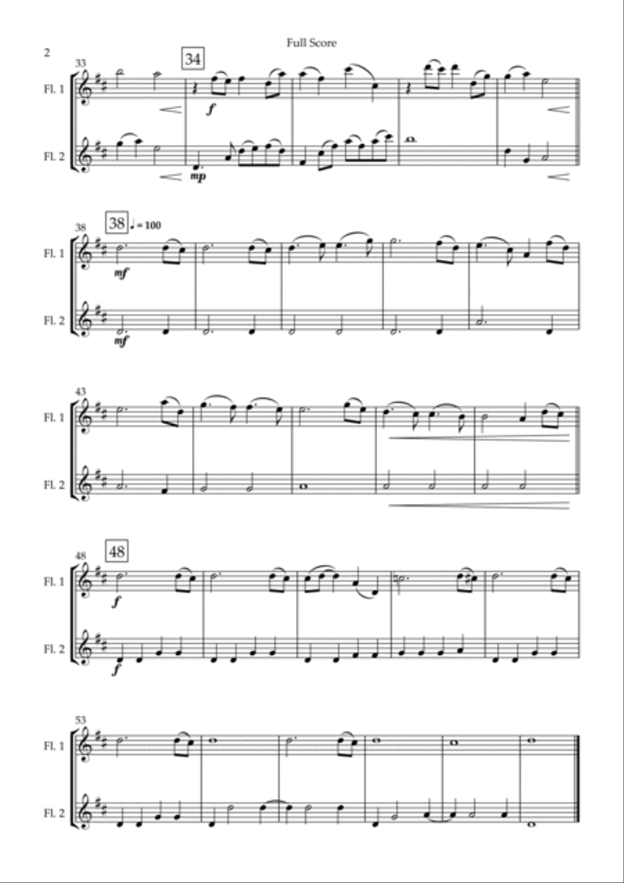 Jurassic Park Iii Flute Duet scores gallery preview page 2