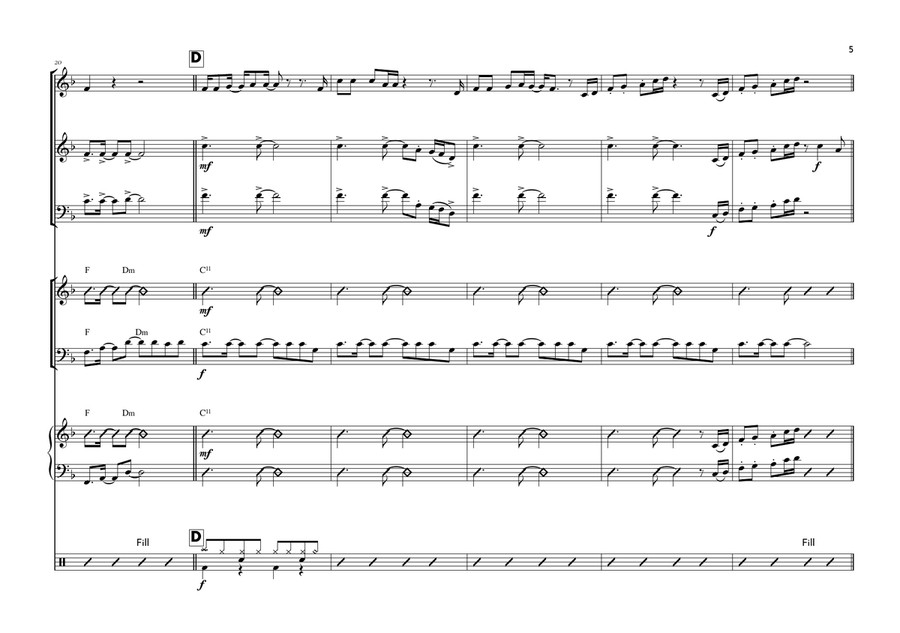 Young Hearts Run Free Jazz Ensemble scores gallery preview page 5