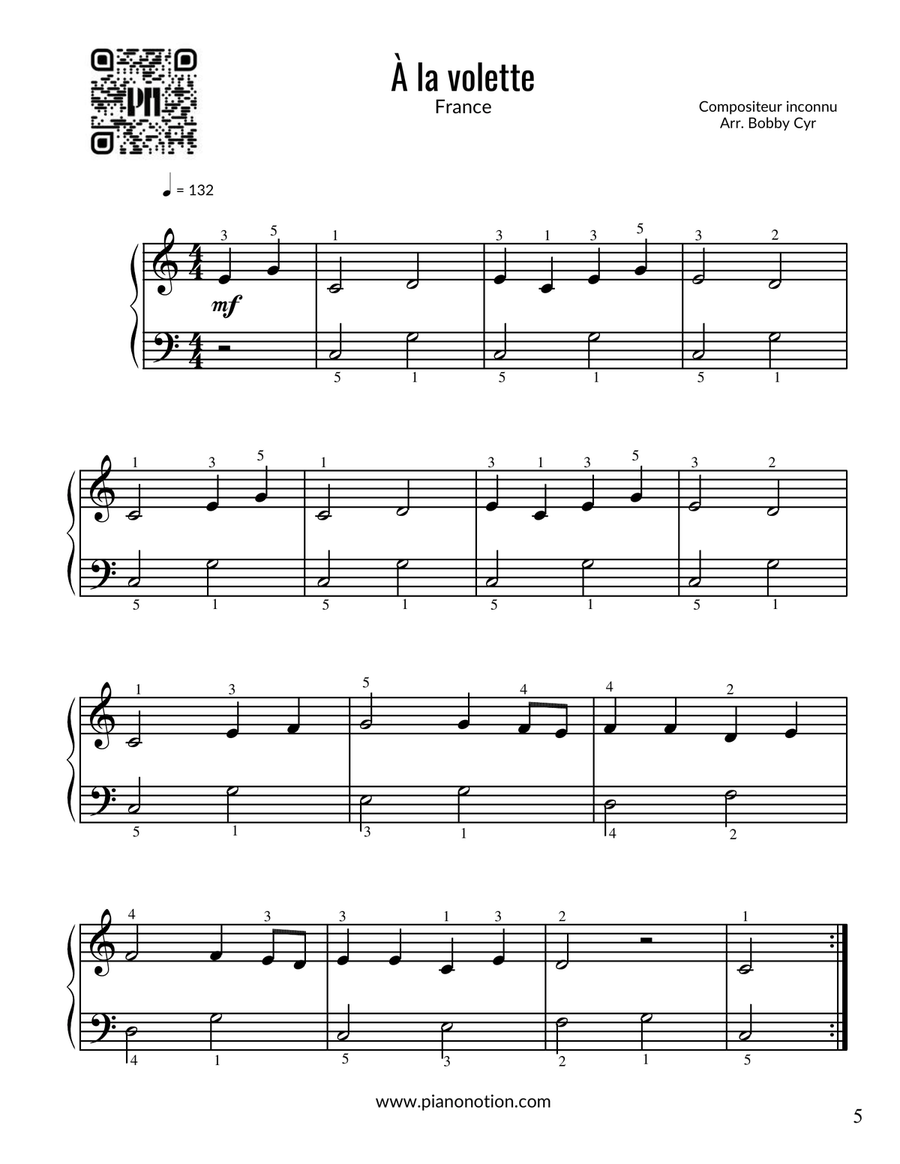 122 Nursery Rhymes from Around the World for Beginner Pianists (Easy Piano Solo) Easy Piano scores gallery preview page 5