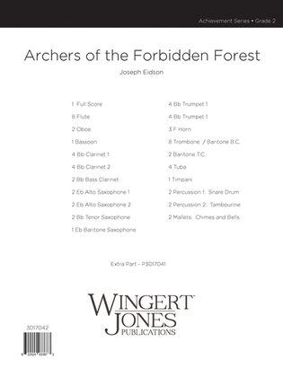 Archers of the Forbidden Forest - Full Score