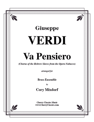 Book cover for Va, Pensiero (Chorus of the Hebrew Slaves) from Nabucco for Brass Ensemble