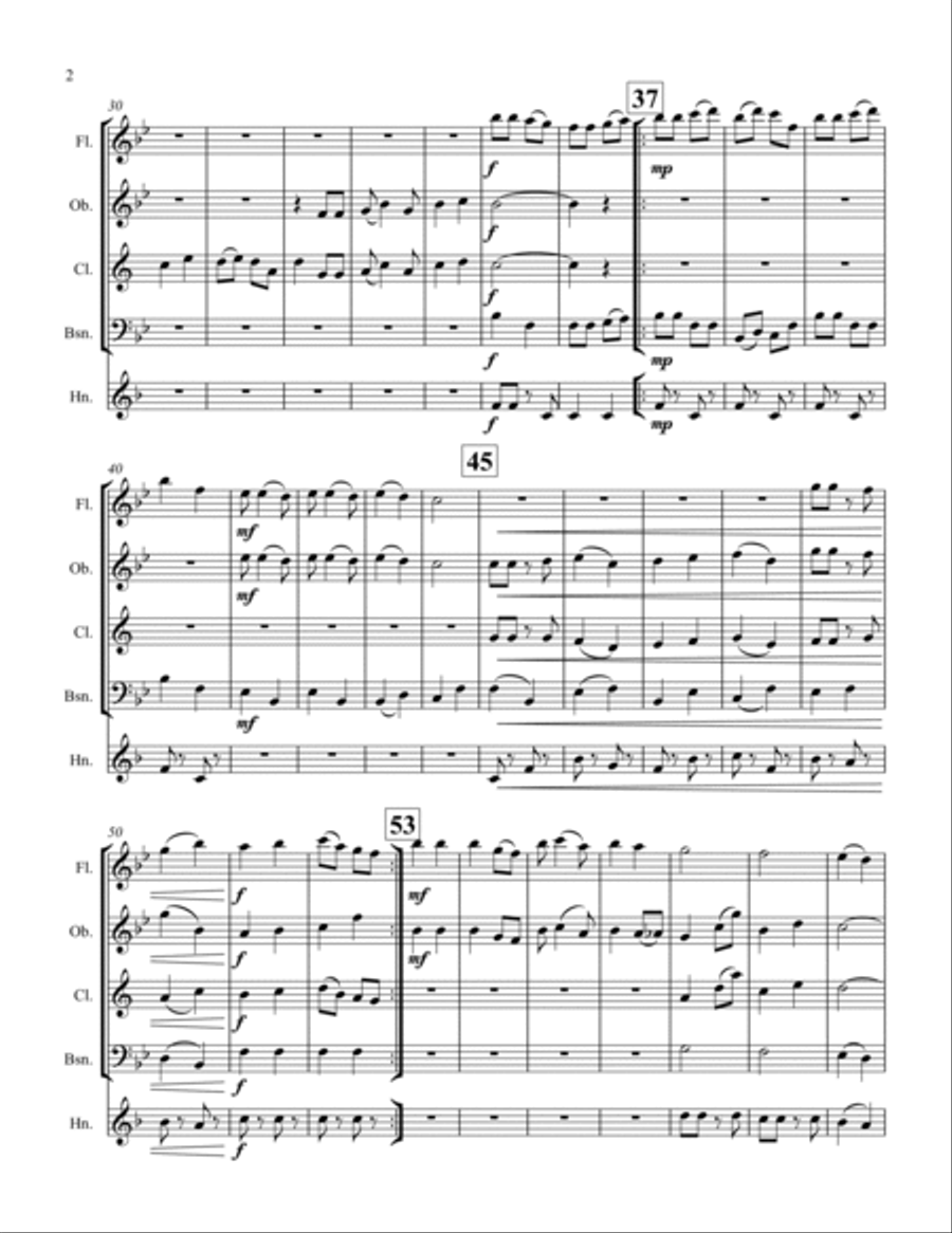 You're A Grand Old Flag You're A Grand Old Flag Woodwind Quintet scores gallery preview page 2
