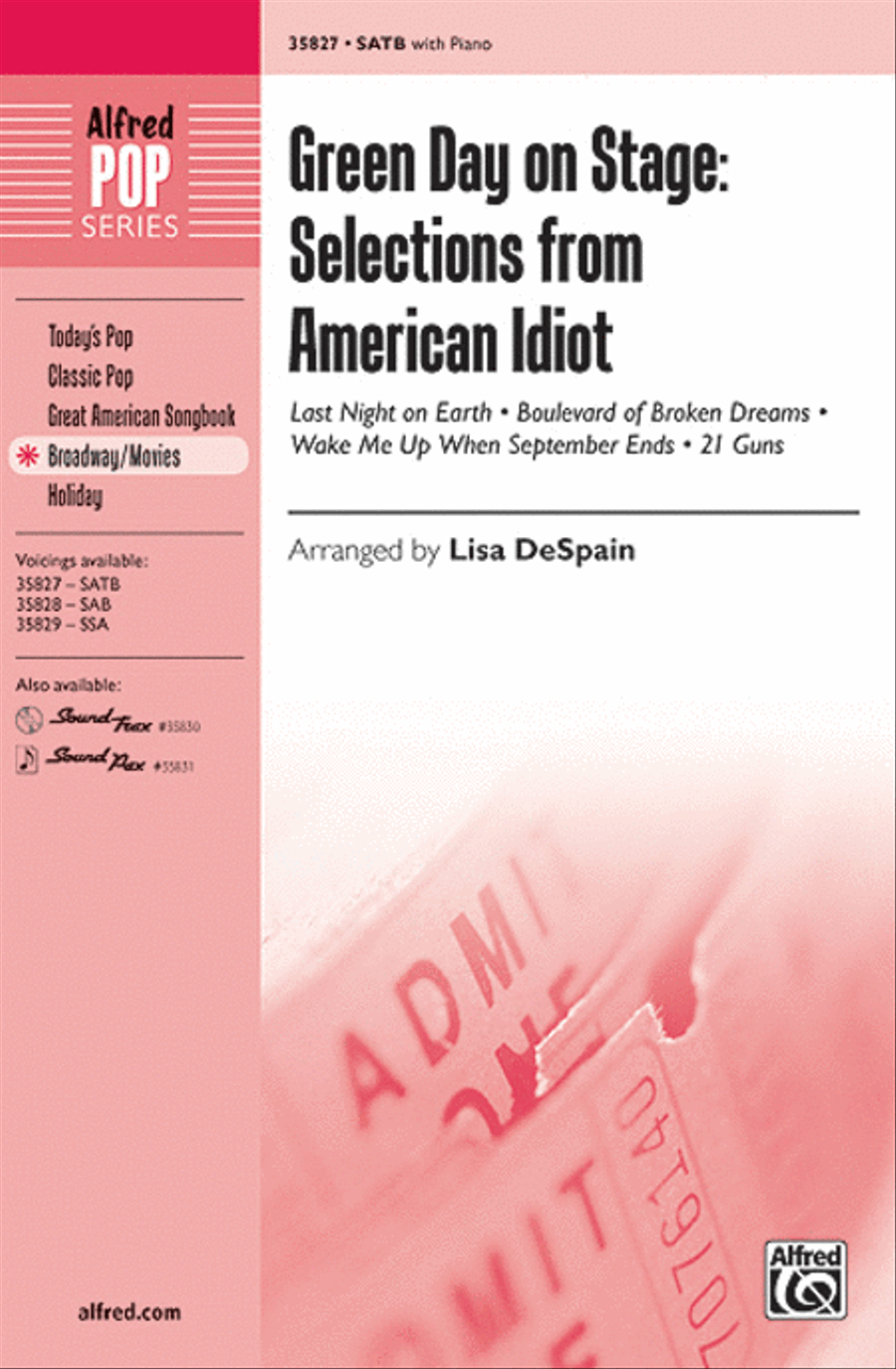 Green Day on Stage: Selections from American Idiot 4-Part scores gallery preview page 1