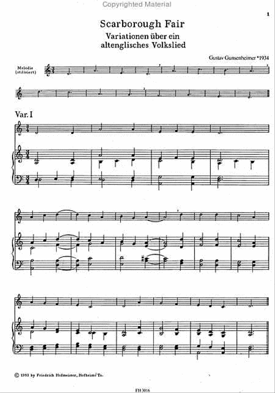 Scarborough Fair Soprano Recorder scores gallery preview page 2