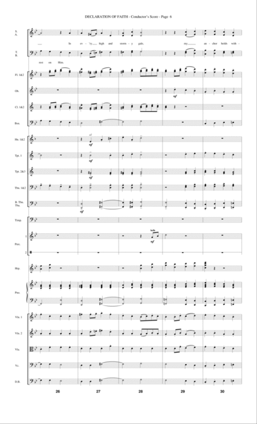 Declaration Of Faith - Score Choir scores gallery preview page 6