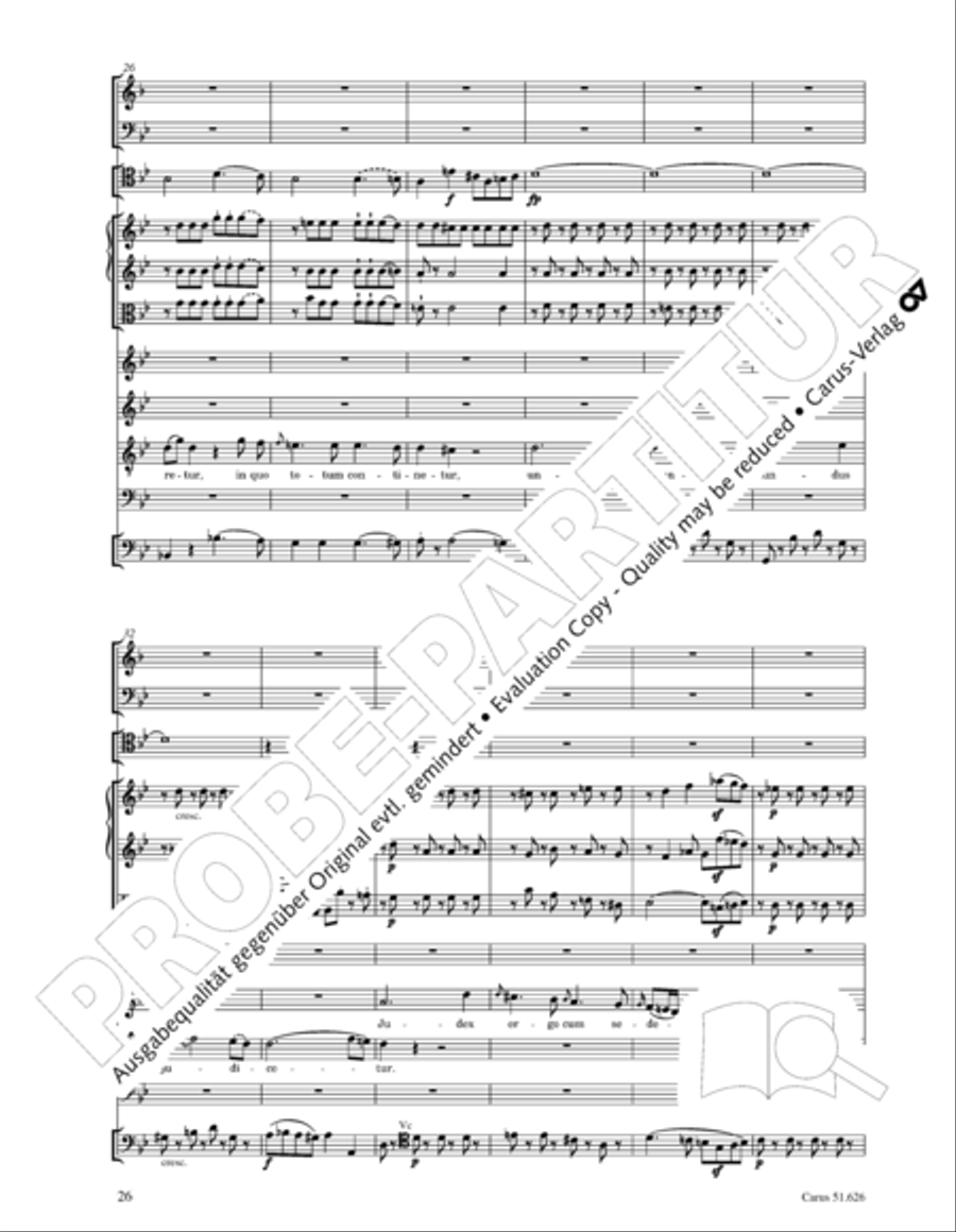 Missa longa in C major (Missa longa in C) 4-Part scores gallery preview page 38