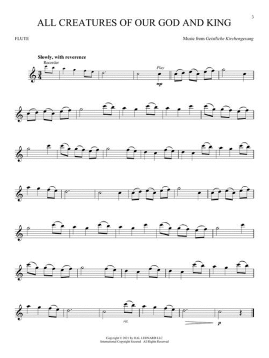 Peaceful Hymns for Flute Peaceful Hymns for Flute Flute Solo scores gallery preview page 5