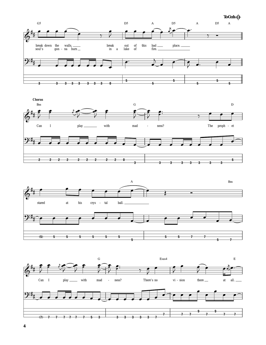 Can I Play With Madness Acoustic Guitar scores gallery preview page 4