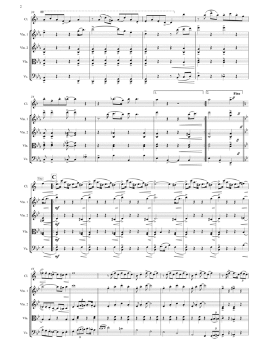 The Bla Bla Blues String Quartet scores gallery preview page 3