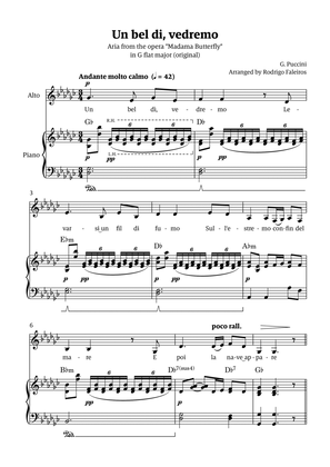 Un Bel Di Vedremo (from Madama Butterfly) - for Alto - in Gb major